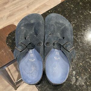 Blue Birkenstock Mule Clogs
